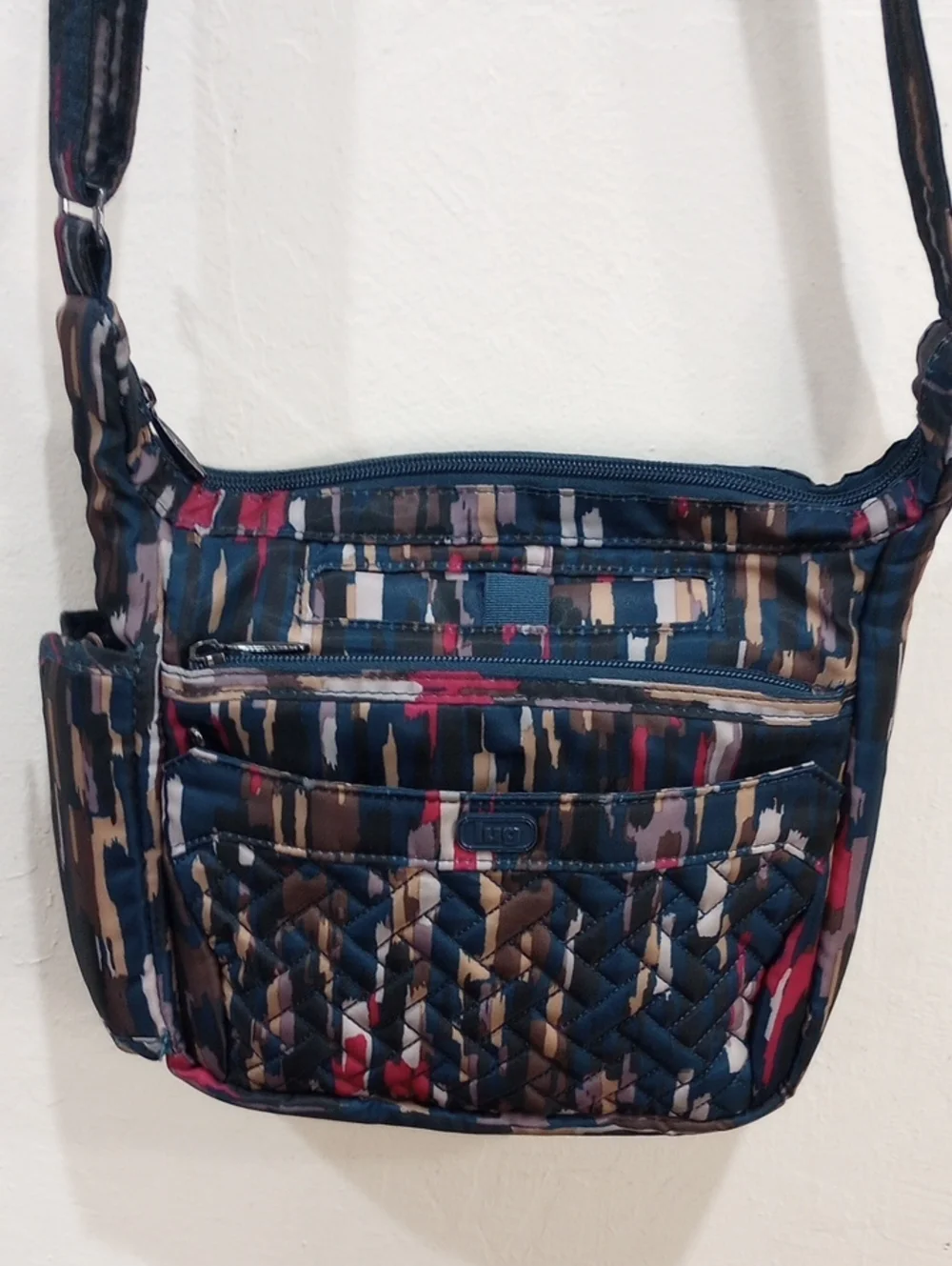 Lug Flutter Riverwalk Abstract Design Colorful Mini Crossbody Bag